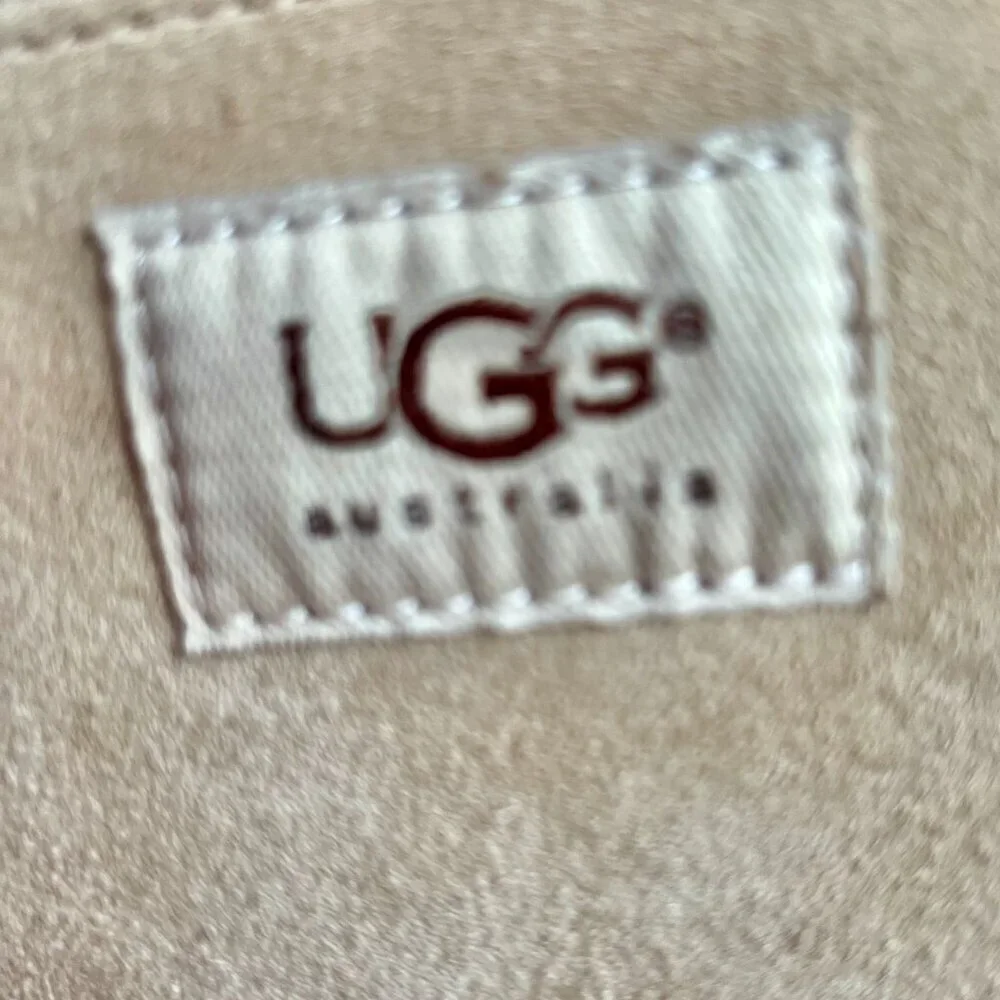 UGG Australia Suede Shearlling Mini Drawstring Backpack.
